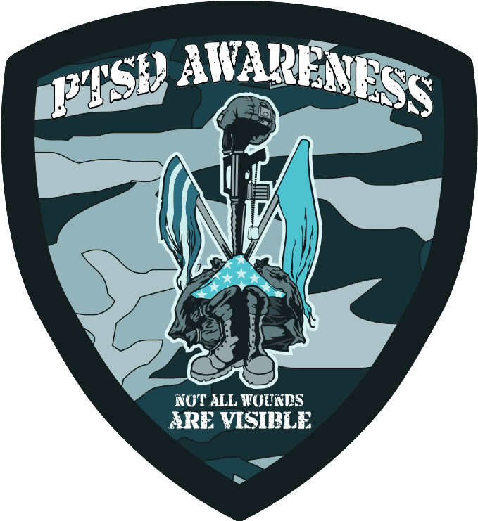 Ptsd Awareness Shield Car Magnet - Ptsd Awareness Ptsd Tattoo Designs, HD Png Download - Transparent PNG Free Download | PNGio