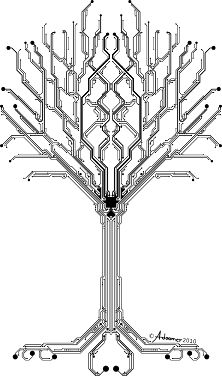 Circuitry Vector Art - Tree Of Life Tattoo Kabbalah, HD Png Download - Transparent PNG Free Download | PNGio