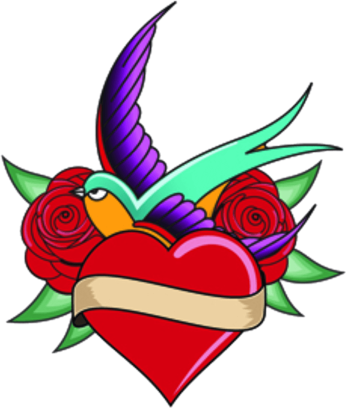 #swallow #hearts #heart #tattoos #tattoo, HD Png Download - Transparent PNG Free Download | PNGio