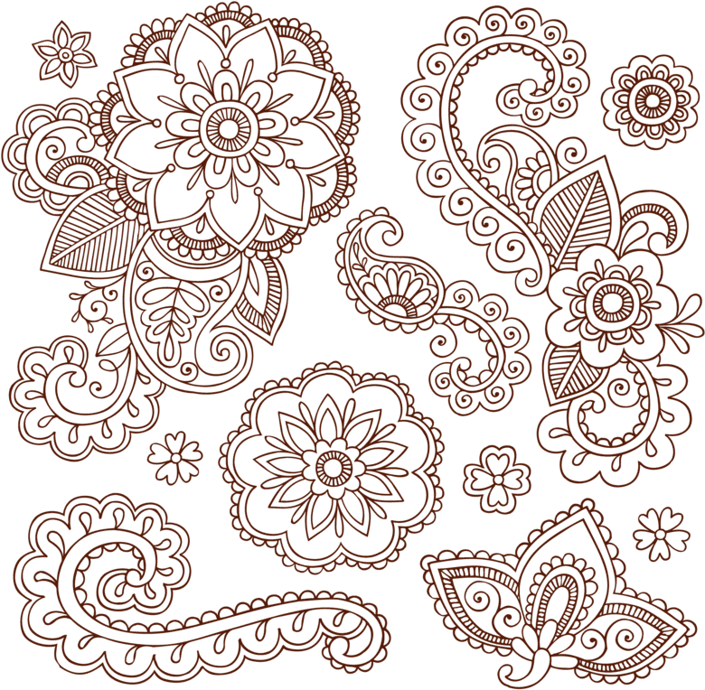 Tattoo Paisley Ham Pattern Material Vector Grain - Henna Print, HD Png Download - Transparent PNG Free Download | PNGio