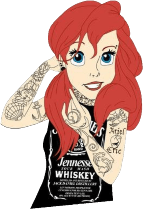 #disney #ariel #gothic #littlemonsters - Tattooed Ariel, HD Png Download - Transparent PNG Free Download | PNGio