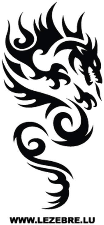 Tribal Japanese Dragon Tattoo, HD Png Download - Transparent PNG Free Download | PNGio