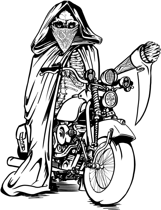 4horsemen Death Bw700 - Apocalypse Horsemen Death Motorcycles Tattoo, HD Png Download - Transparent PNG Free Download | PNGio