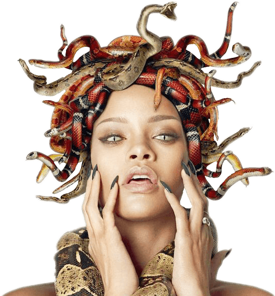 #rihanna #medusa - Aaron Carter Face Tattoo, HD Png Download - Transparent PNG Free Download | PNGio