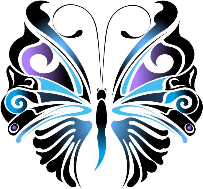 Butterfly Tattoo Stencil Drawing - Butterfly Stencil Tattoo Designs, HD Png Download - Transparent PNG Free Download | PNGio