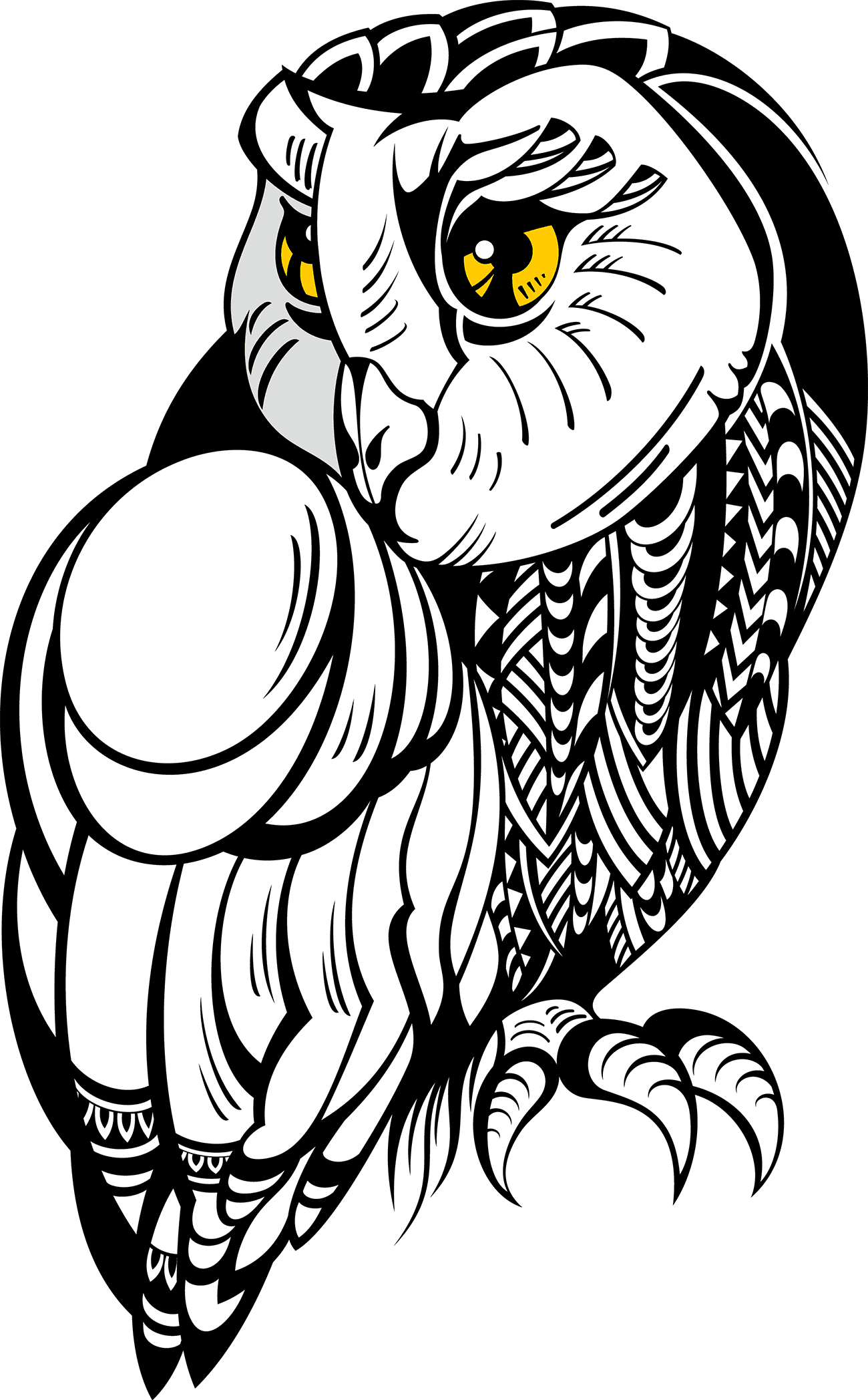 Owl Tattoo Drawing Illustration Stock Free Hq Image - Black And White Owl Png, Transparent - Transparent PNG Free Download | PNGio