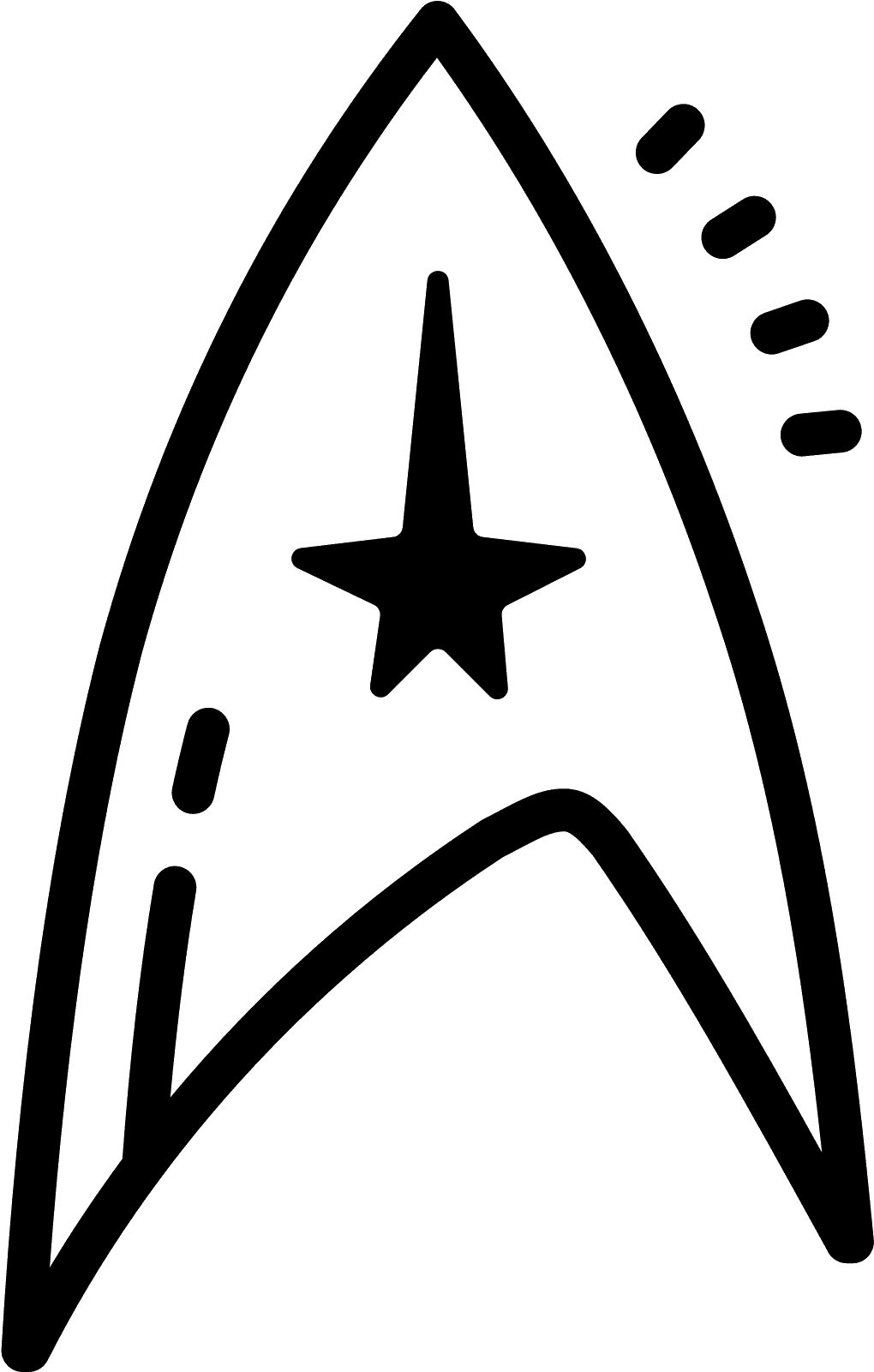 Star Trek Symbol Icon - Star Trek Insignia Tattoo, HD Png Download - Transparent PNG Free Download | PNGio