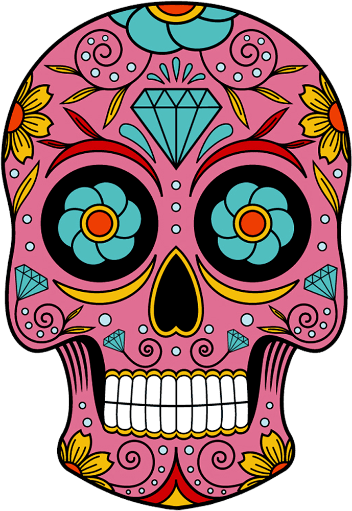 Sugar Skull Vector - Santa Muerte Skull Tattoo, HD Png Download - Transparent PNG Free Download | PNGio