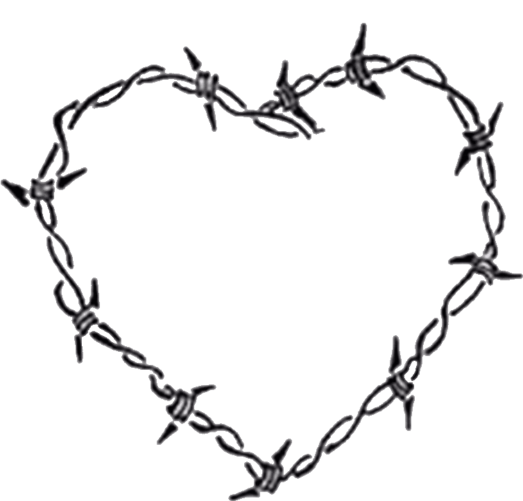 Barbed Wire Drawing Heart - Barbed Wire Heart Tattoo, HD Png Download - Transparent PNG Free Download | PNGio
