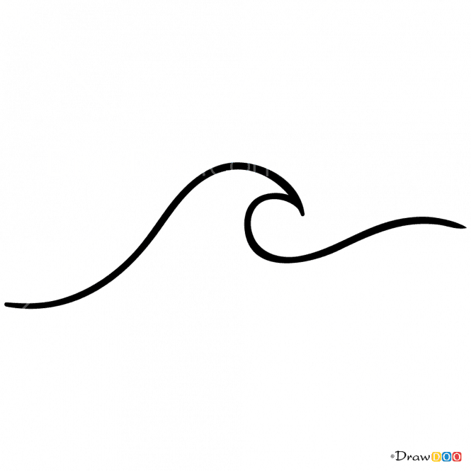 Wave Tattoo Png - Wave Png Black And White, Transparent - Transparent PNG Free Download | PNGio