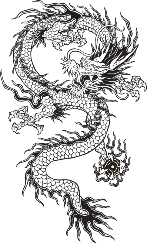 Japanese Clipart Dragon Japanese - Chinese Dragon Tattoo, HD Png Download - Transparent PNG Free Download | PNGio