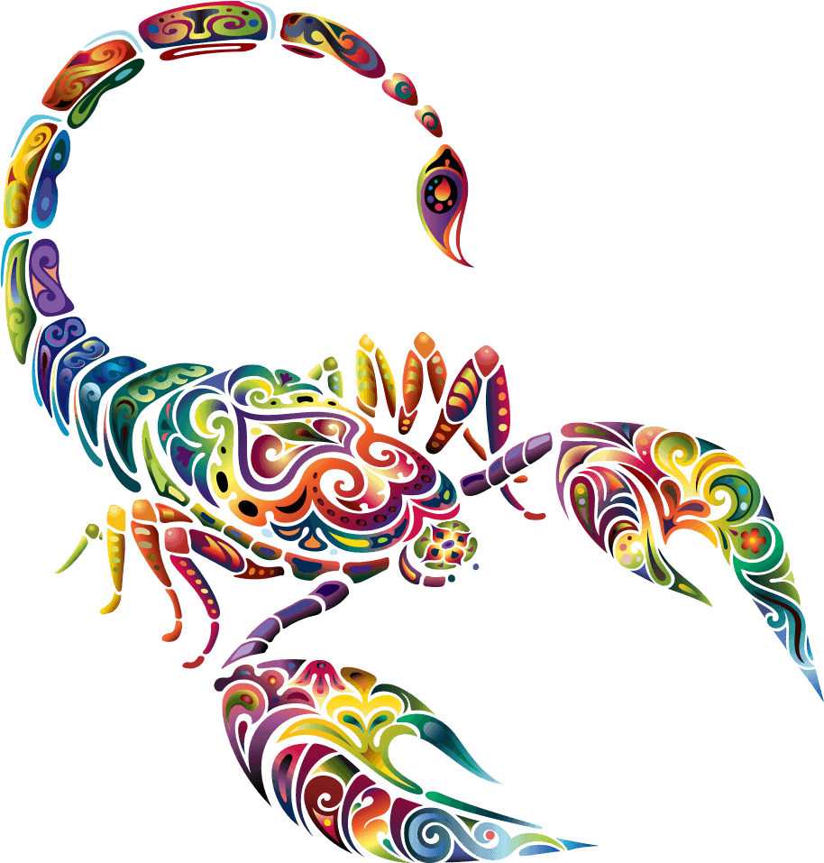 Transparent Scorpion Clip Art - Colored Scorpion Tattoo Design, HD Png Download - Transparent PNG Free Download | PNGio