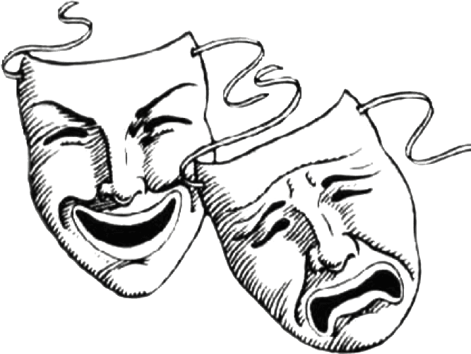 Laugh Now Cry Later Masks Tattoo Clipart , Png Download - Good Times Bad Times Face, Transparent - Transparent PNG Free Download | PNGio