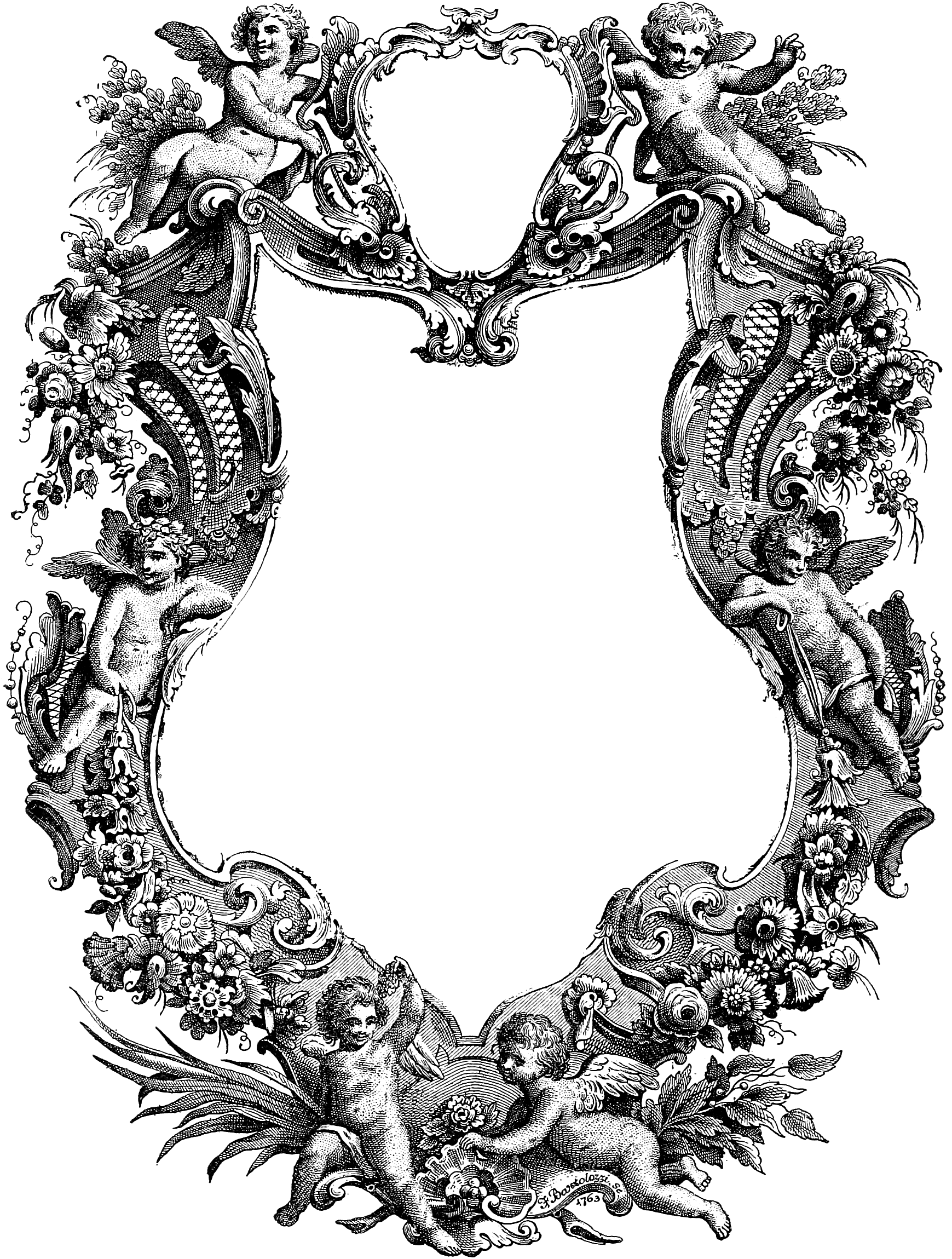 Vgosn Decorative Frame Clip - Angel Frame Vector, HD Png Download - Transparent PNG Free Download | PNGio