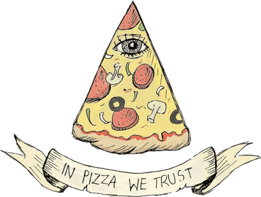 Pizza Clipart Tumblr Tattoo - Pizza We Trust Transparent, HD Png Download - Transparent PNG Free Download | PNGio