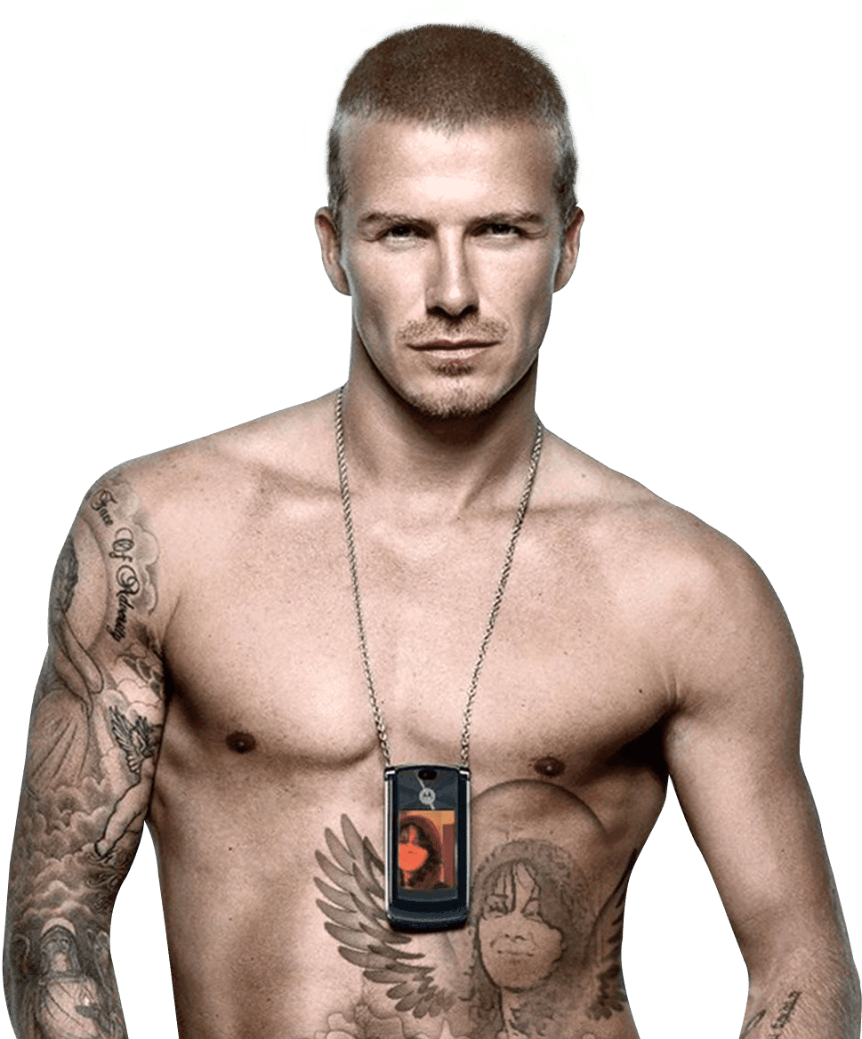 David Beckham Topless Tattoos - 40 Yr Old Male Models, HD Png Download - Transparent PNG Free Download | PNGio