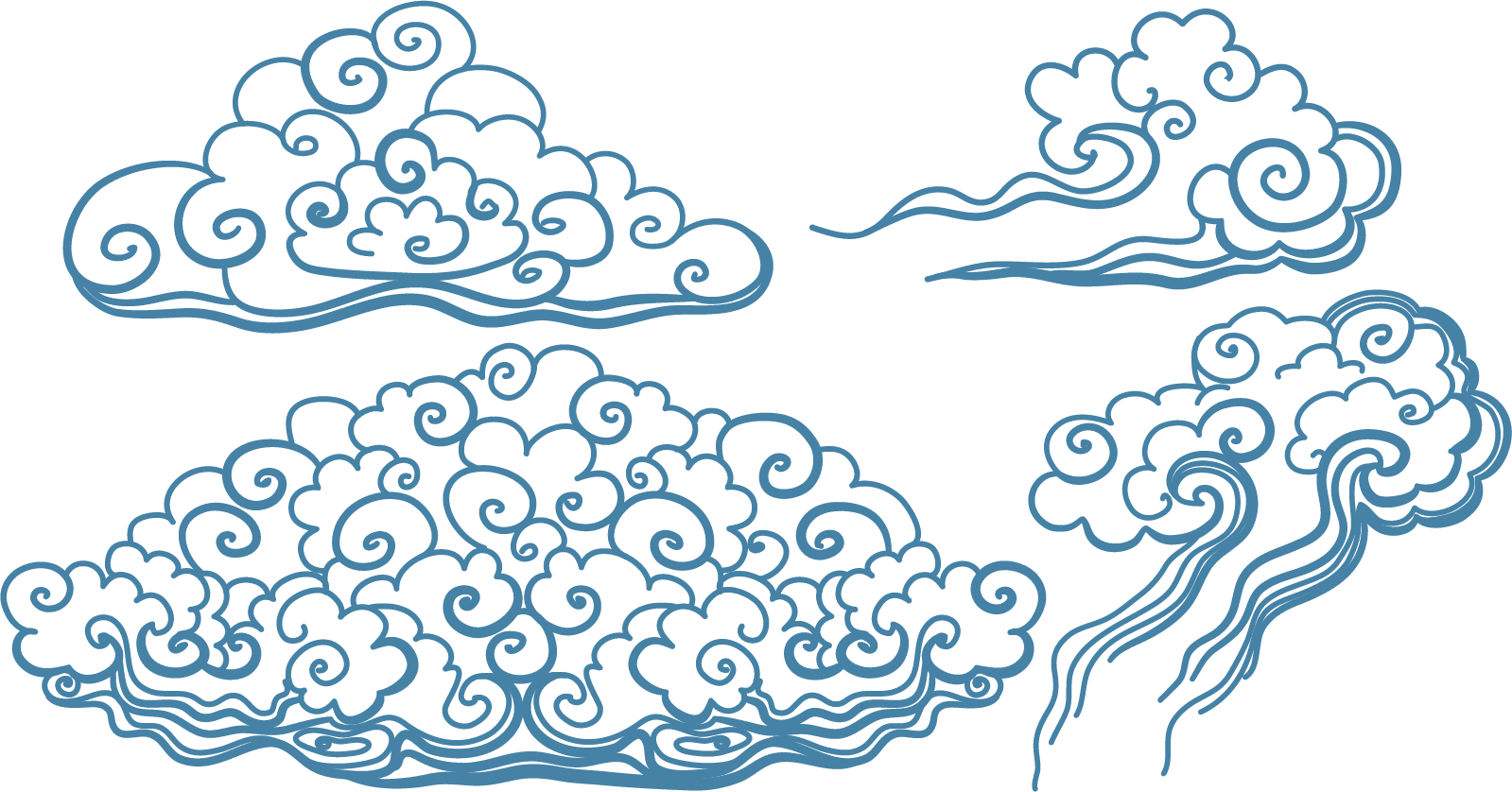 Blue Tattoo Art Vector Clouds Irezumi Japan Clipart - Japanese Art Clouds, HD Png Download - Transparent PNG Free Download | PNGio