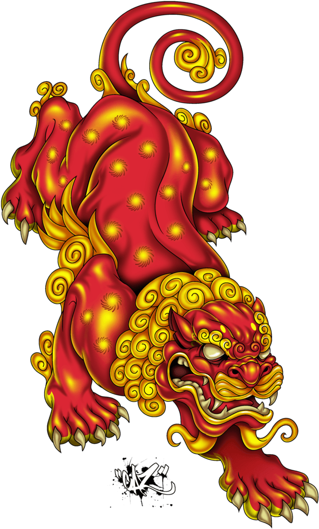 Lion Tattoo Google Search - Chinese Guardian Lions Art, HD Png Download - Transparent PNG Free Download | PNGio