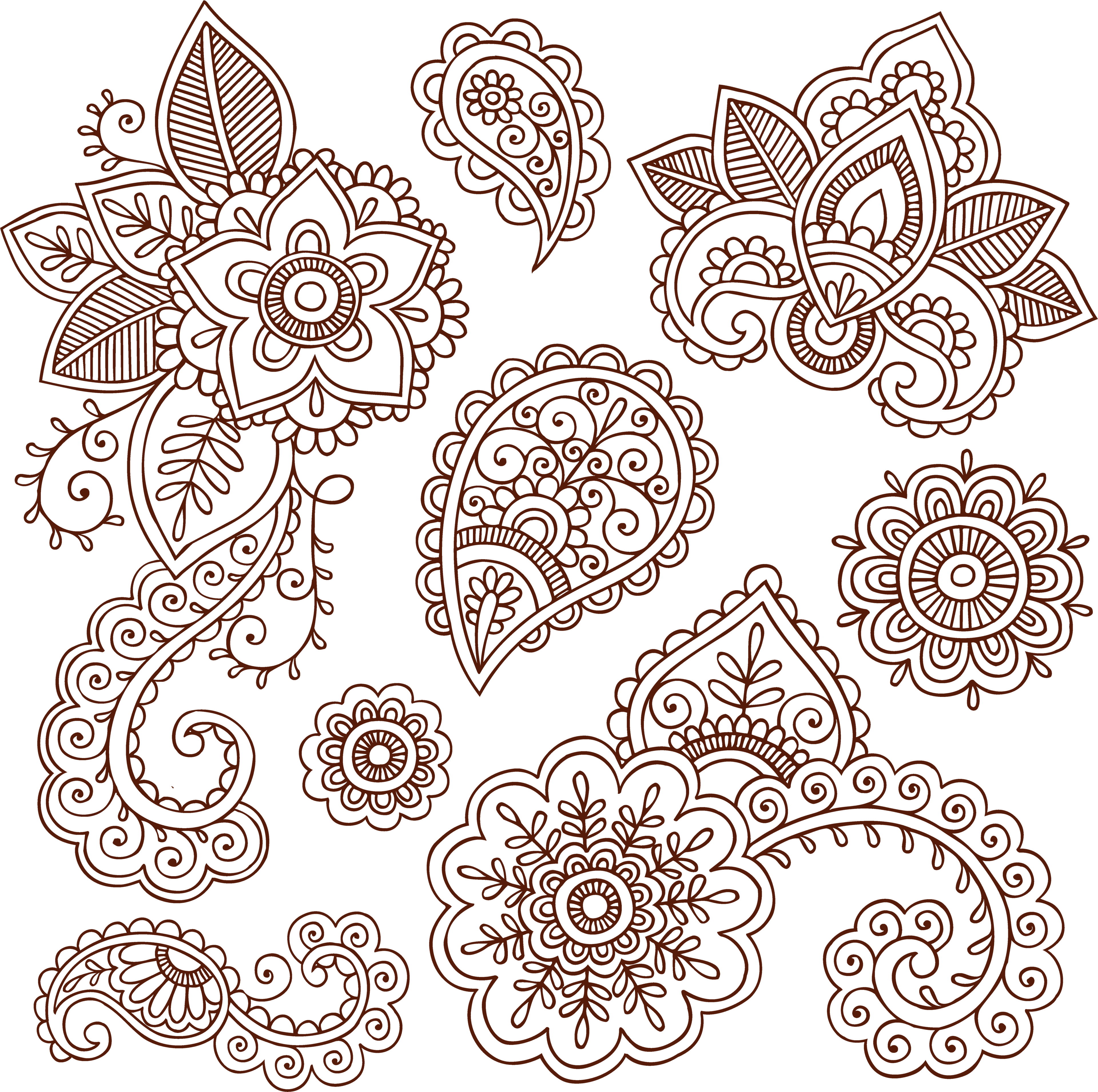 Tattoo Paisley Material Ham Pattern Henna Vector Clipart, HD Png Download - Transparent PNG Free Download | PNGio