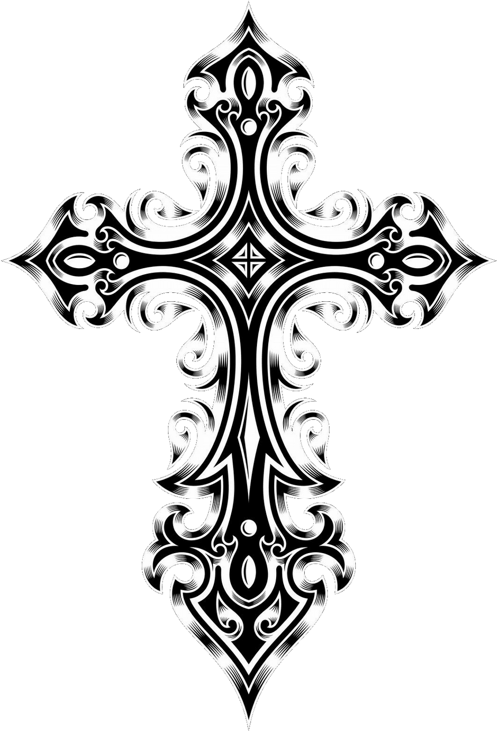 Clip Art Cross Tattoo Lucianoballack Report - Cross Designs Black Background, HD Png Download - Transparent PNG Free Download | PNGio