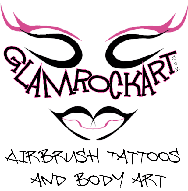 Airbrush Tattoo Design - Glam Rock, HD Png Download - Transparent PNG Free Download | PNGio