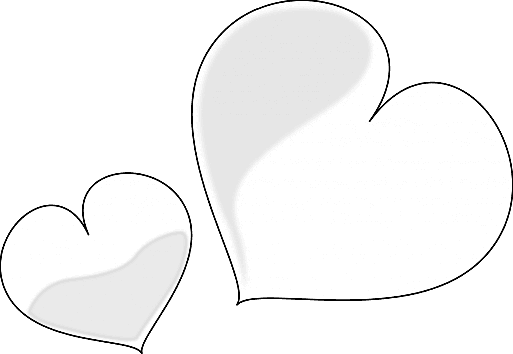 Black And White Heart Tattoos - Two White Hearts Png, Transparent - Transparent PNG Free Download | PNGio