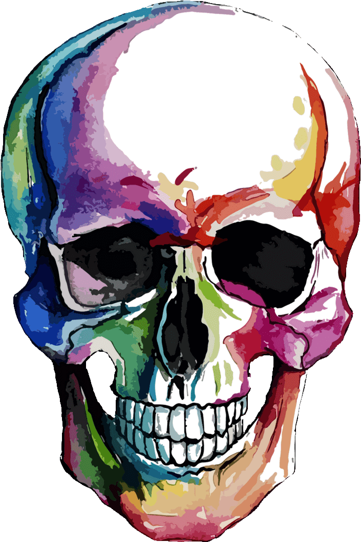 Sugar Skull Tattoo Watercolor , Png Download - Watercolour Sugar Skull Png, Transparent - Transparent PNG Free Download | PNGio