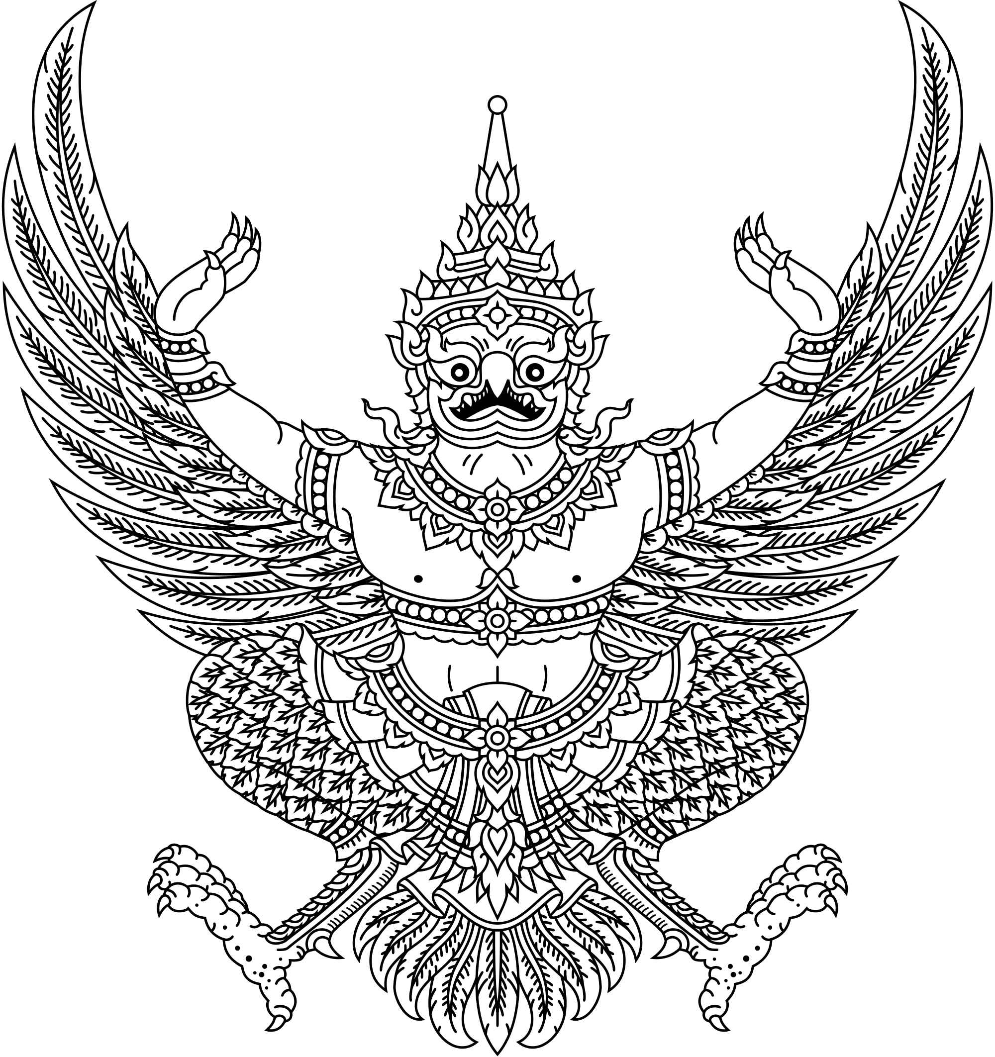 Clip Art Pin By On Pinterest - Sak Yant Garuda, HD Png Download - Transparent PNG Free Download | PNGio