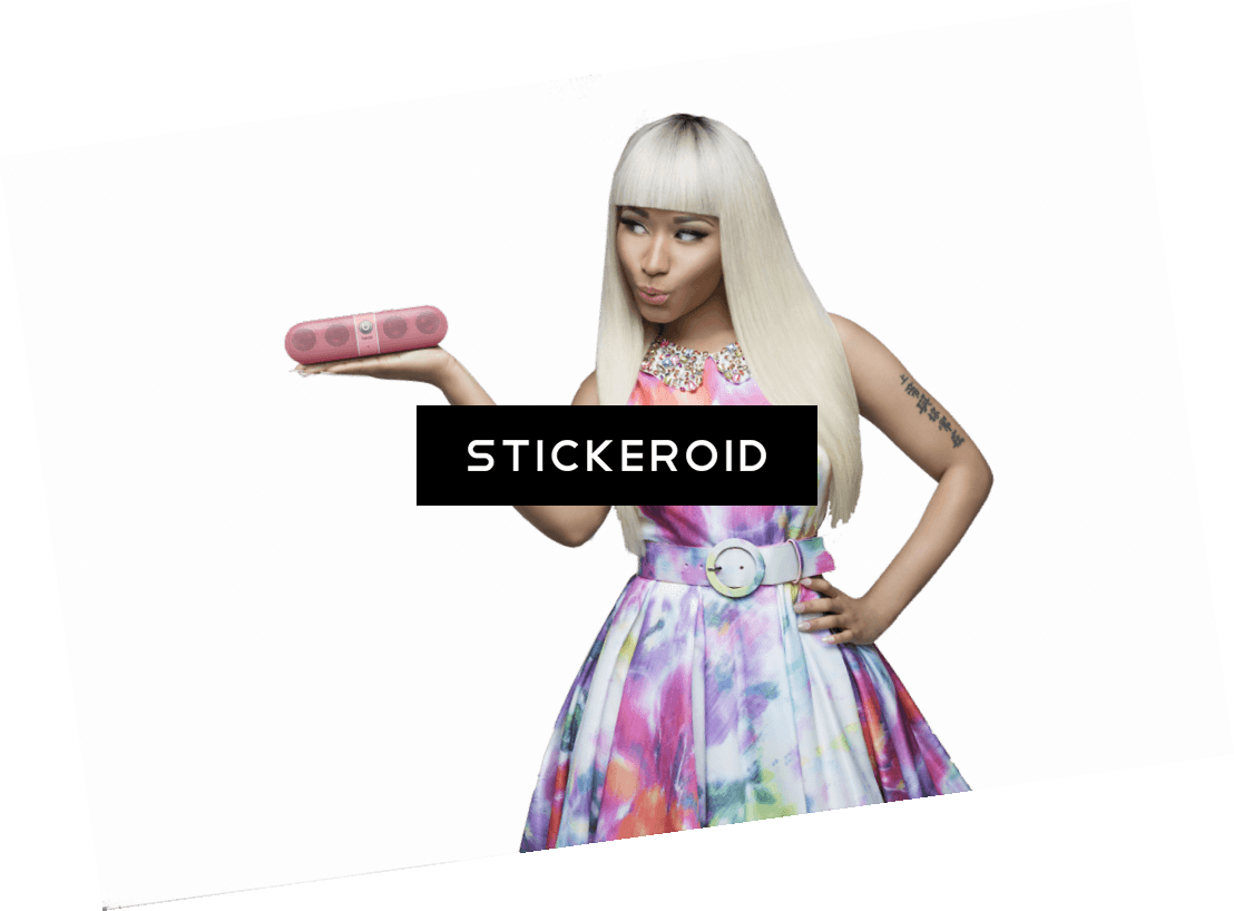Nicki Minaj Rapper Cute Blonde Wig Tattoo Print , Png - Girl, Transparent - Transparent PNG Free Download | PNGio