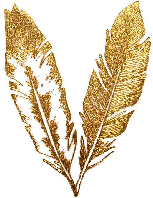 Feather Gold Flash Tattoo - Gold Feather Transparent Background, HD Png Download - Transparent PNG Free Download | PNGio