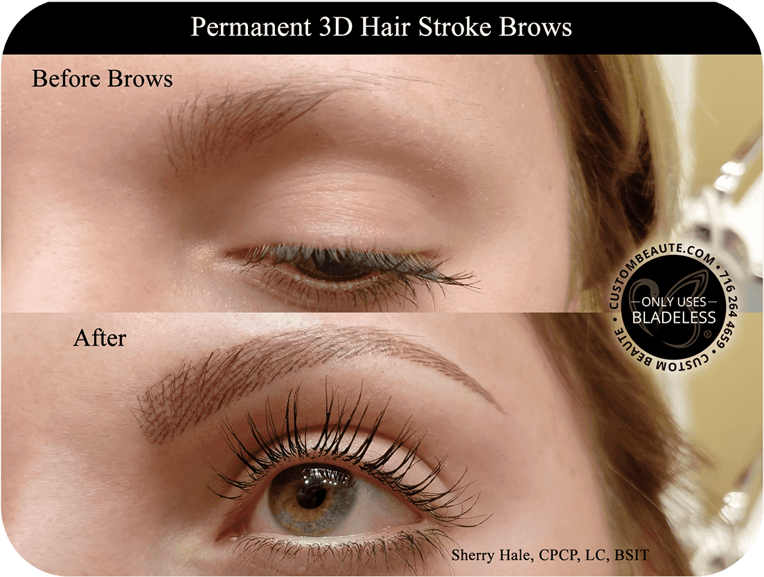 Clip Art Eyebrow Tattoo Images - Before After Microblading Lash Extensions, HD Png Download - Transparent PNG Free Download | PNGio