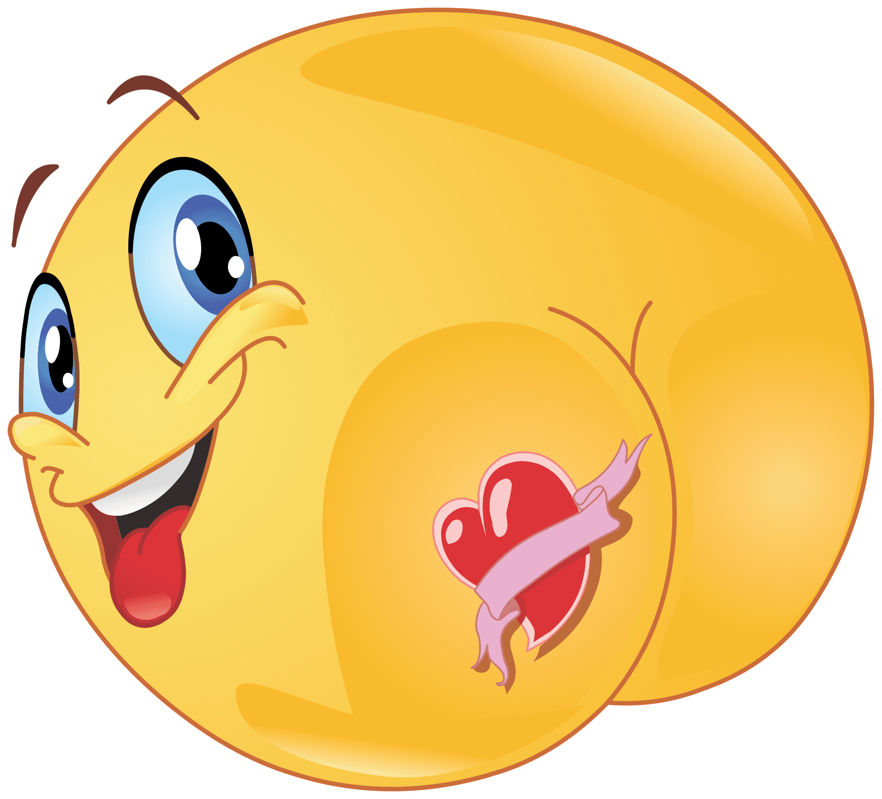Heart Tattoo On Butt Emoji 20 Decal - Mooning Emoji, HD Png Download - Transparent PNG Free Download | PNGio