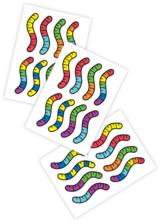 Temporary Tattoos Gummy Worms Clipart , Png Download, Transparent - Transparent PNG Free Download | PNGio