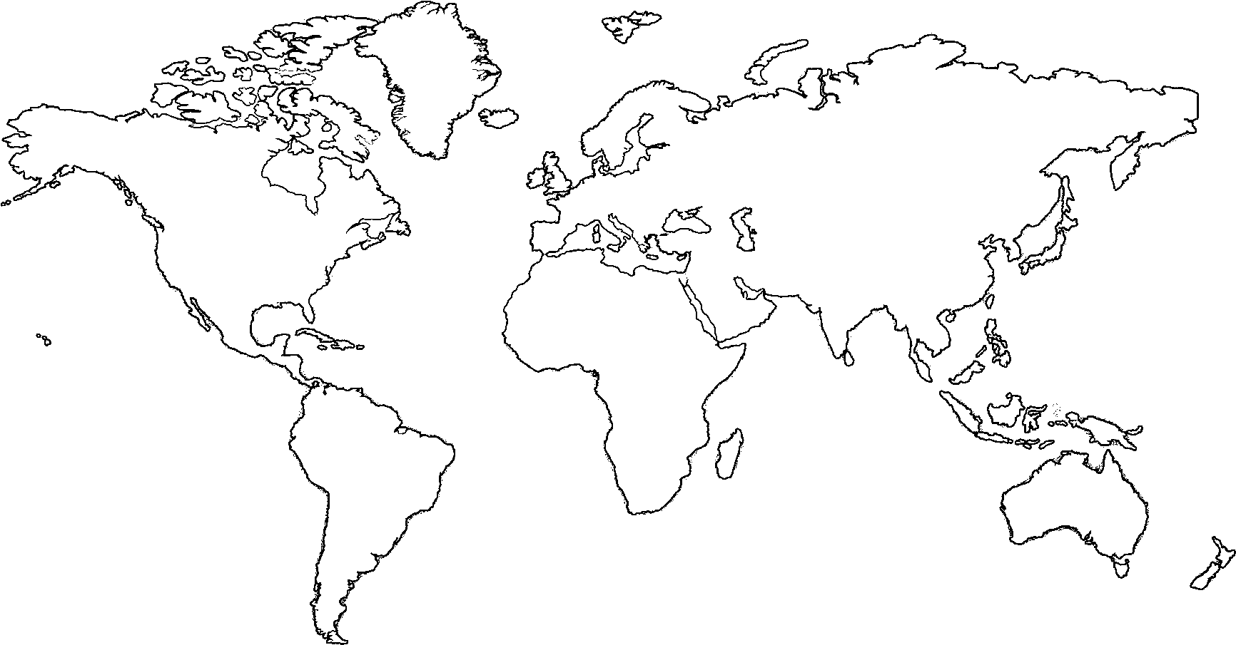World Map Tattoo Outline , Png Download - World Map Outline Png, Transparent - Transparent PNG Free Download | PNGio