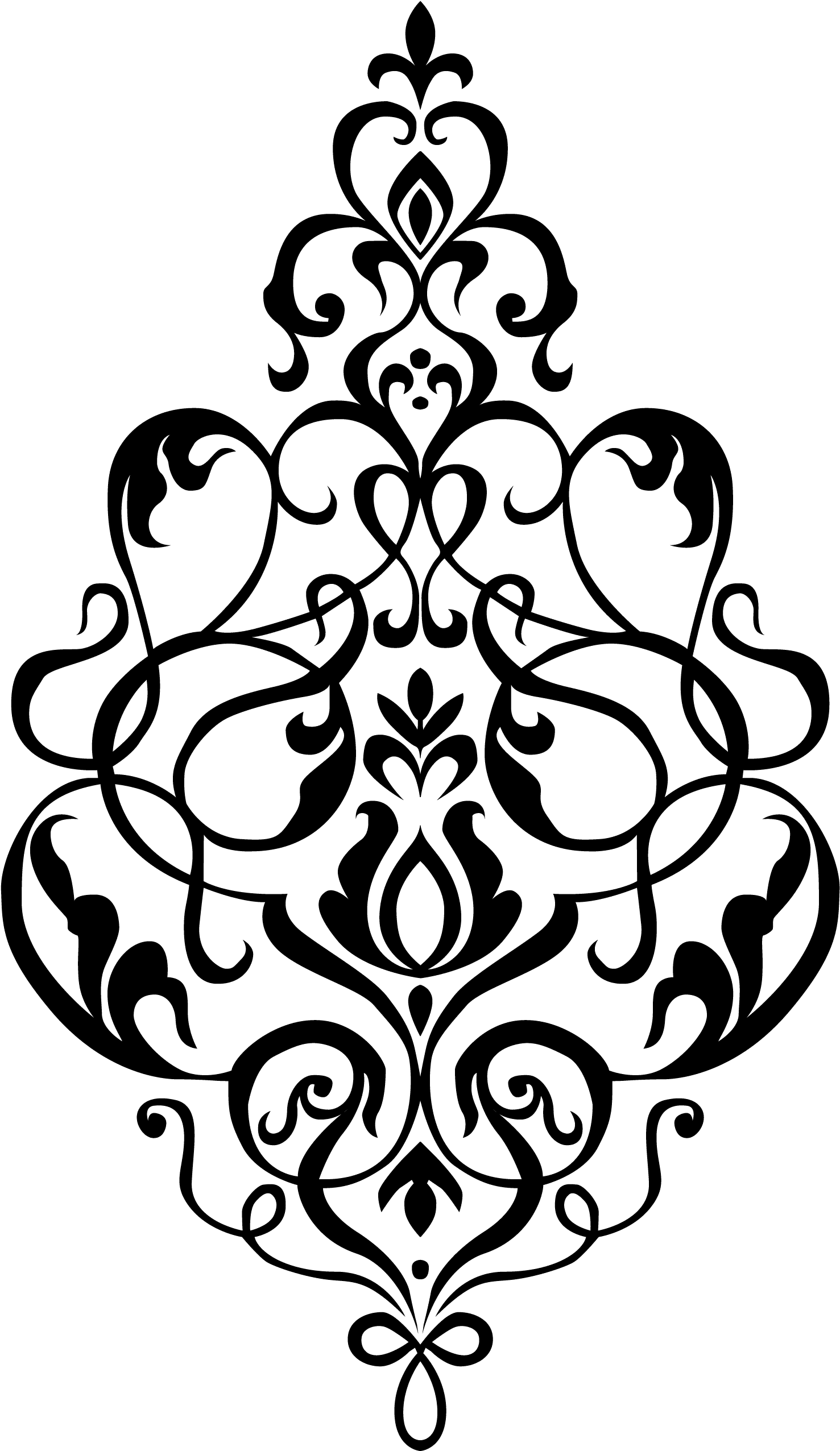 Ornate Damask Stencil Damask Tattoo Damask Wall Stencils - Victorian Pink Damask Background, HD Png Download - Transparent PNG Free Download | PNGio