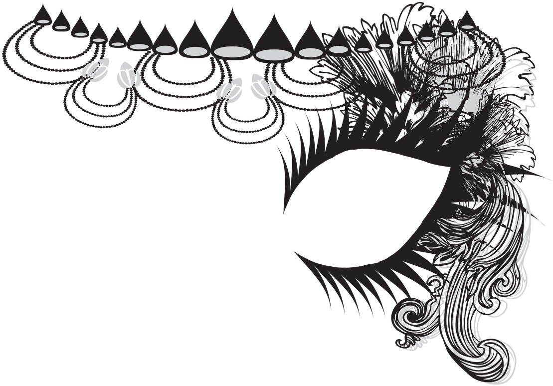 Masque Rage Temp Tattoo Mask Black Gatsby Mardi Gras - Gatsby Cake Clip Art, HD Png Download - Transparent PNG Free Download | PNGio
