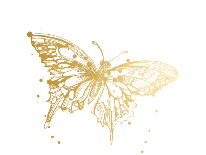 Butterfly Tattoos Temporary Accept Watercolor Tattly - Flying Gold Butterfly Png, Transparent - Transparent PNG Free Download | PNGio