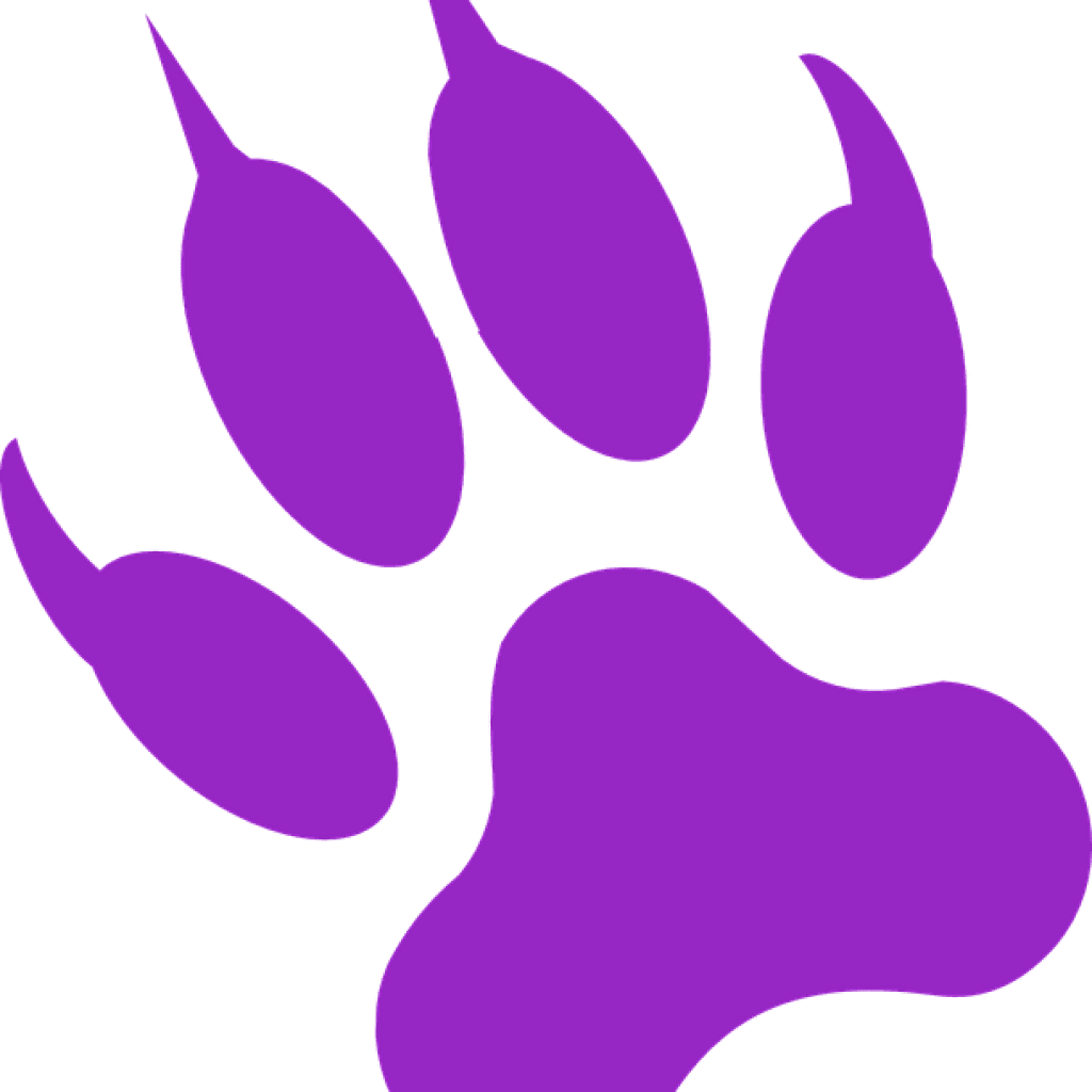 Purple Tiger Paw Paw Print Wolf Free Vector Graphic, HD Png Download - Transparent PNG Free Download | PNGio