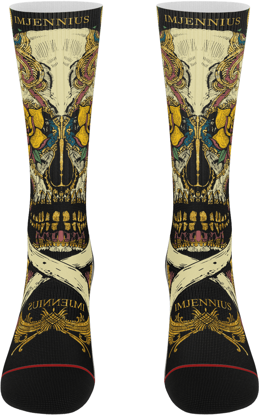 Socks Custom Design Tattoo Art By Imjennius Mexican - Sock, HD Png Download - Transparent PNG Free Download | PNGio