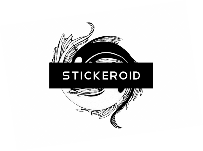 Tribal Yin Yang Fish Square Sticker - Illustration, HD Png Download - Transparent PNG Free Download | PNGio
