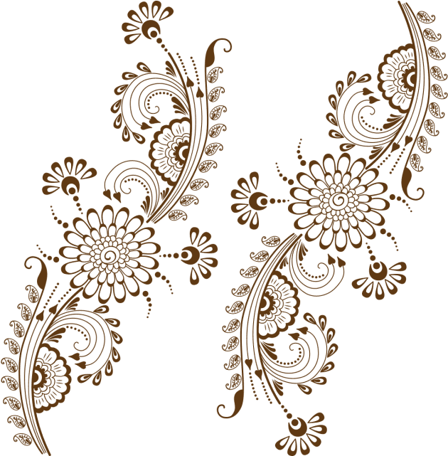 Transparent Vintage Ornament Png - Floral Pattern Mehndi Design, Png Download - Transparent PNG Free Download | PNGio