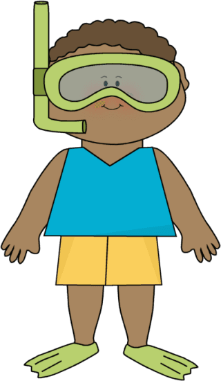 Boy Wearing Snorkle Gear - Kid Summer Clipart - Free Transparent PNG Clipart Images Download. - Transparent PNG Free Download | PNGio
