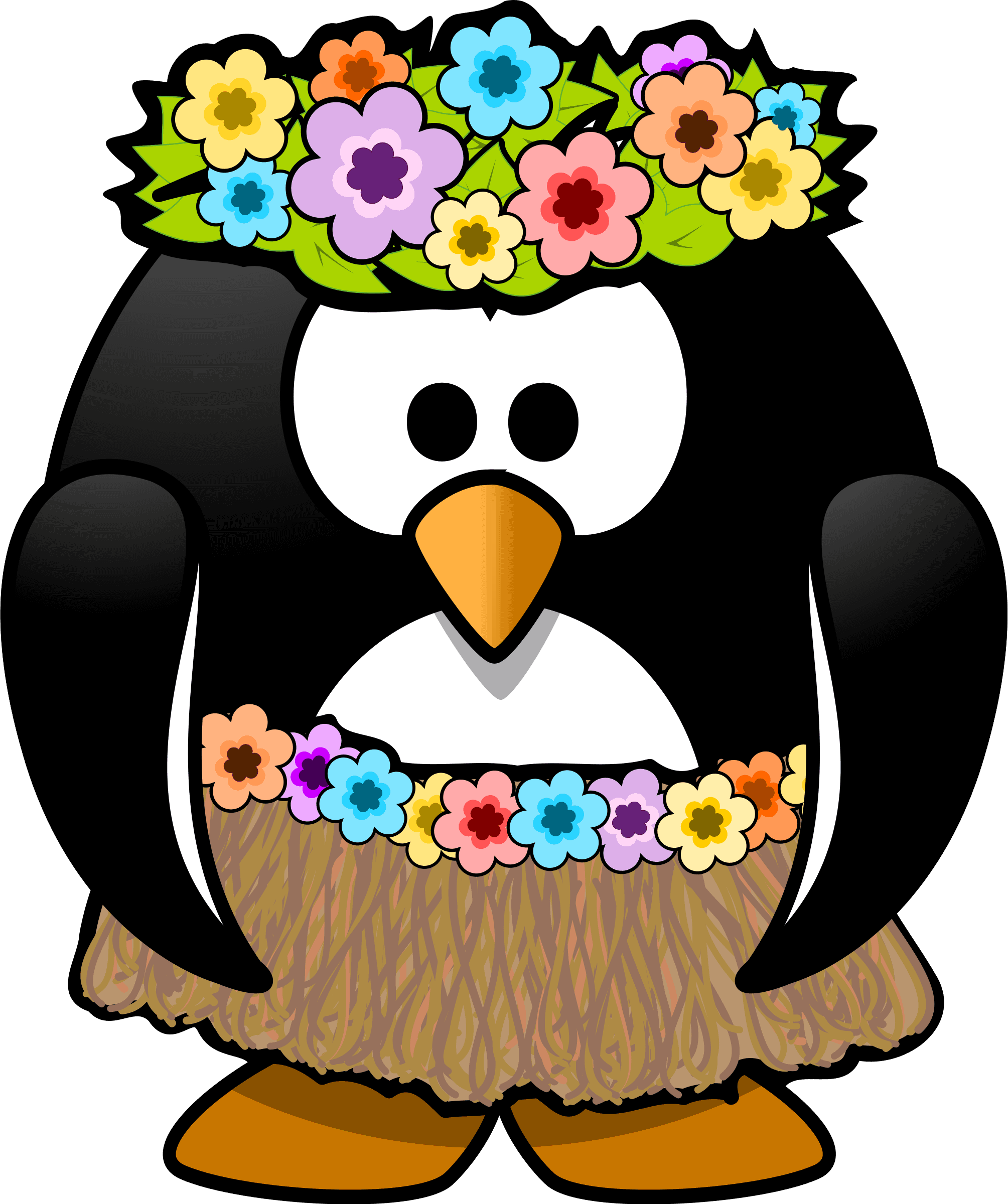 Vintage Hawaiian Hula Girl Clip Art Toublanc Info - Summer Penguin Clip Art - Free Transparent PNG Clipart Images Download. - Transparent PNG Free Download | PNGio