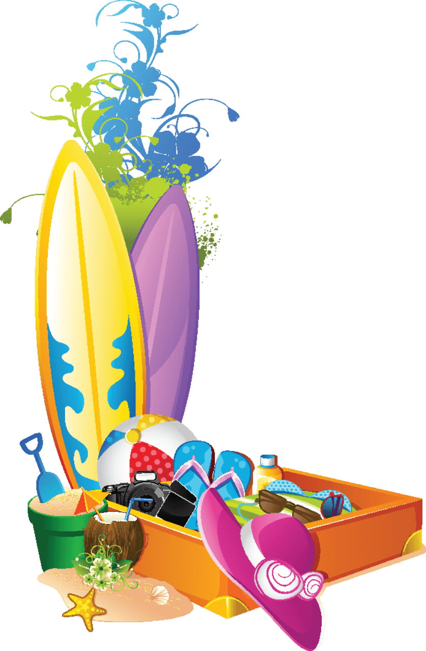 Kostenlosurlaubsommer Clipartsart - Kids Summer Backdrop Printable - Free Transparent PNG Clipart Images Download. - Transparent PNG Free Download | PNGio