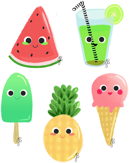 Summer Things On Behance By Artofjess - Easy Summer Things To Draw - Free Transparent PNG Clipart Images Download. - Transparent PNG Free Download | PNGio