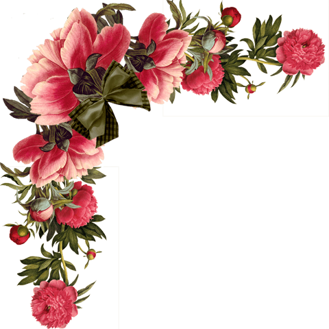 Cantos De Flores Do Vintage Em Png - Earrings "small Summer Flowers" Cabochons Red - Free Transparent PNG Clipart Images Download. - Transparent PNG Free Download | PNGio