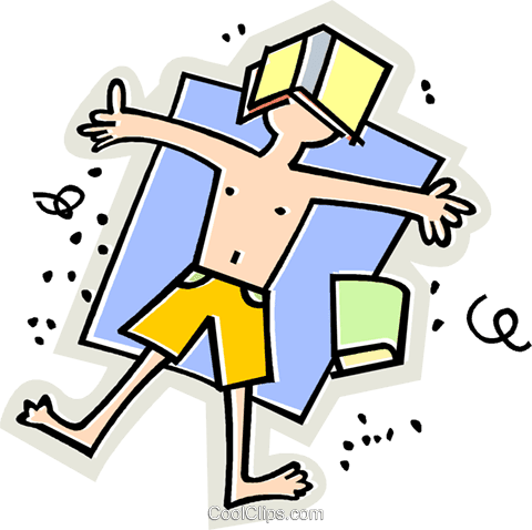 Sun Tanning Royalty Free Vector Clip Art Illustration - Summer Reading - Free Transparent PNG Clipart Images Download. - Transparent PNG Free Download | PNGio