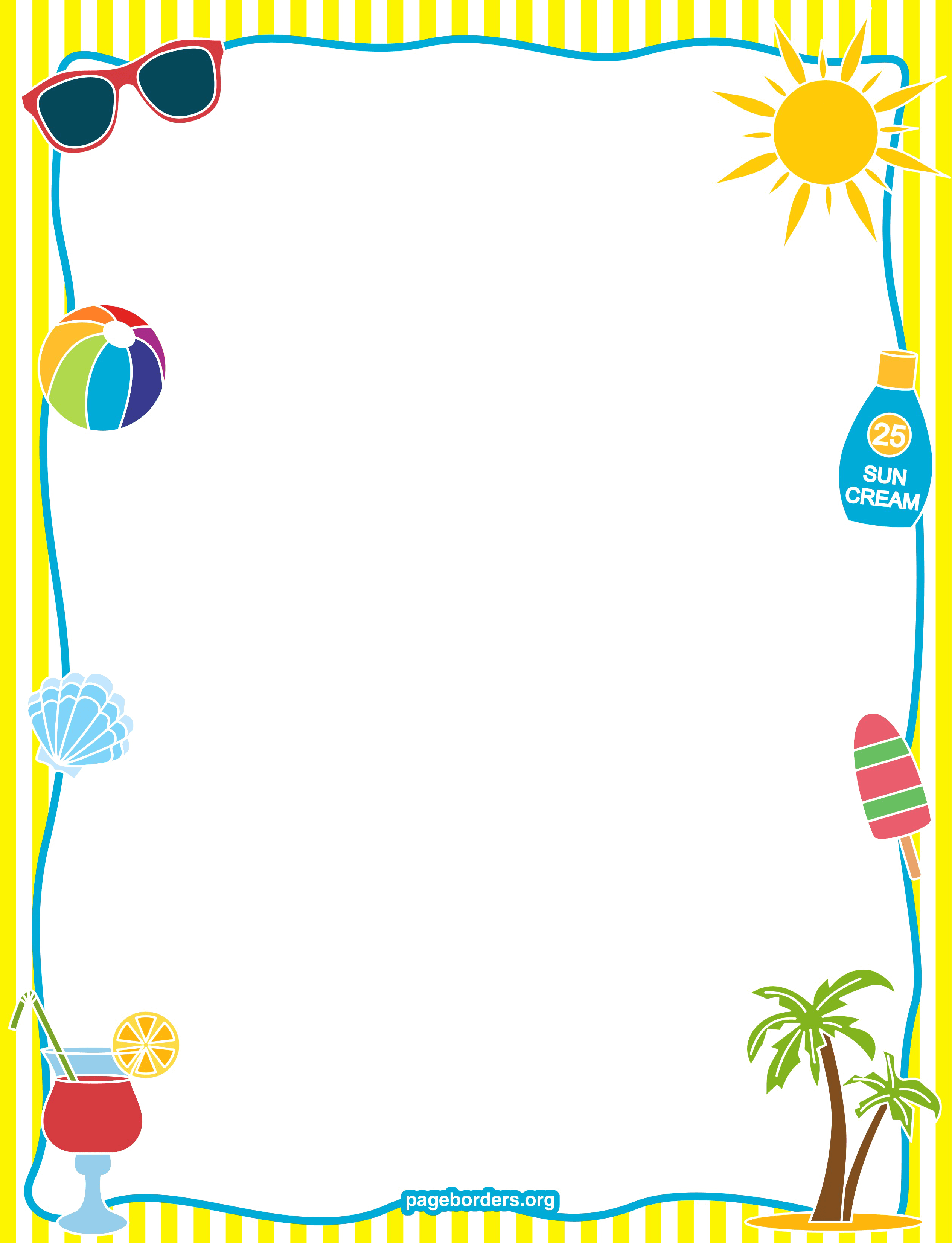 School Border Png Image - Summer Clip Art Border - Free Transparent PNG Clipart Images Download. - Transparent PNG Free Download | PNGio