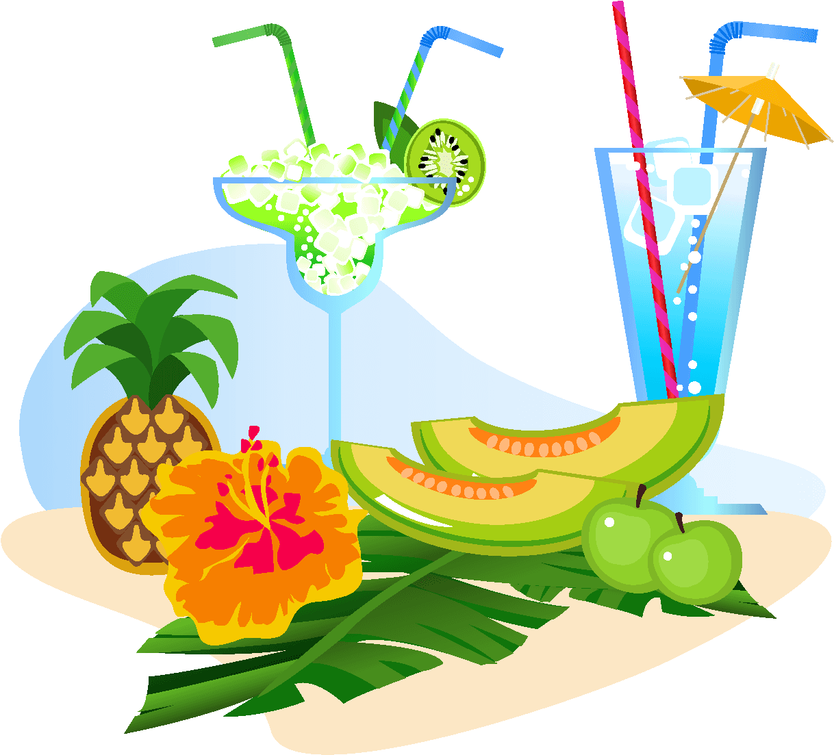 Vector Pineapple Cantaloupe Tropical Fruit Element - Cbelledesign Studs Exotic Summer 5 - Free Transparent PNG Clipart Images Download. - Transparent PNG Free Download | PNGio