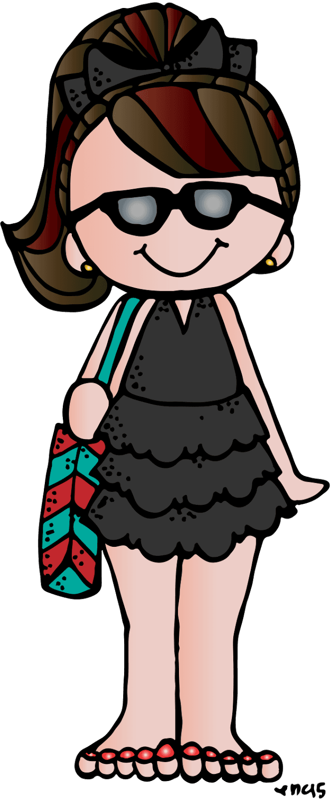 Melonheadz Illustrating It's Been Too Long Summer Clipartart - Girl With Sunglasses Clipart - Free Transparent PNG Clipart Images Download. - Transparent PNG Free Download | PNGio